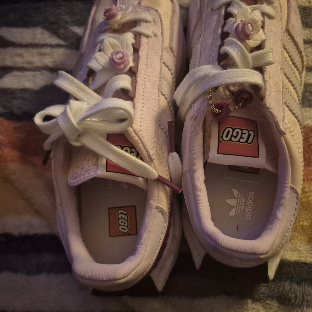 Adidas big Kids Shoes 7- Pink LEGO Edition